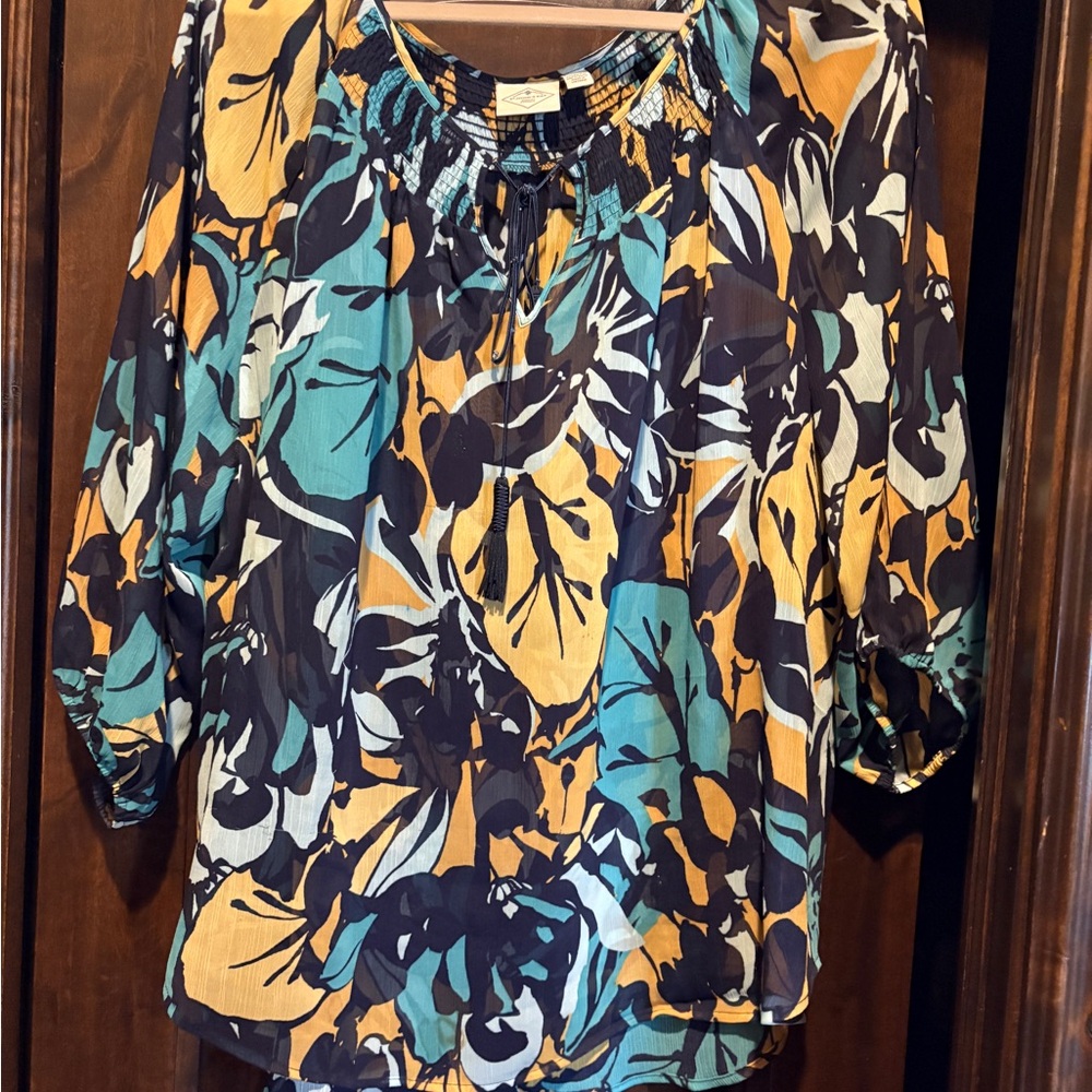 St. John's Bay Multicolor Floral Blouse